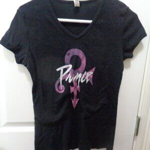 Bella Woman's Black T-Shirt PRINCE L Large